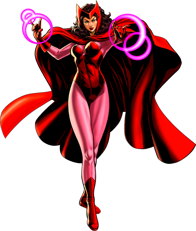 Scarlet Witch Transparent Background (black, red)