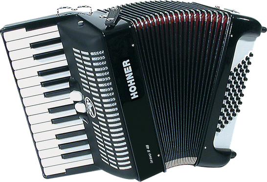 Accordion Png Image (black, lavender)