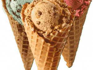 Ice Cream Cone Png Photos 300X225 (black, maroon, pink)