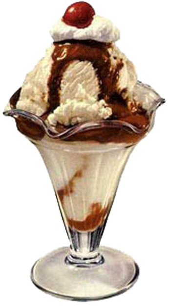 Ice Cream Sundae Png Photos (black, white)