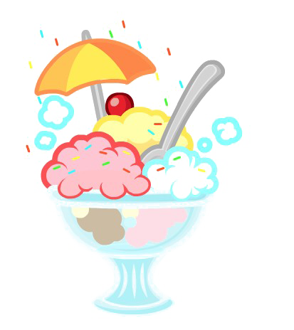 Ice Cream Sundae Png Transparent Image (yellow, silver, pink, beige, white)