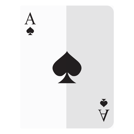 Ace Playing Card Png Pic (white, lavender, black, gray)