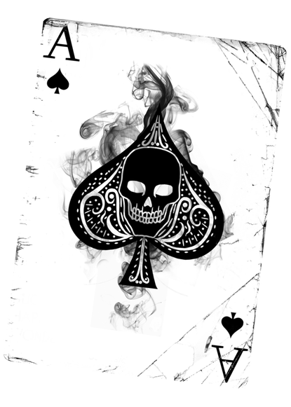 Ace Playing Card Png Picture (white, black)