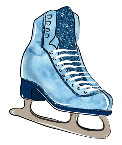 Ice Skates Png Image (white, silver, navy, black)