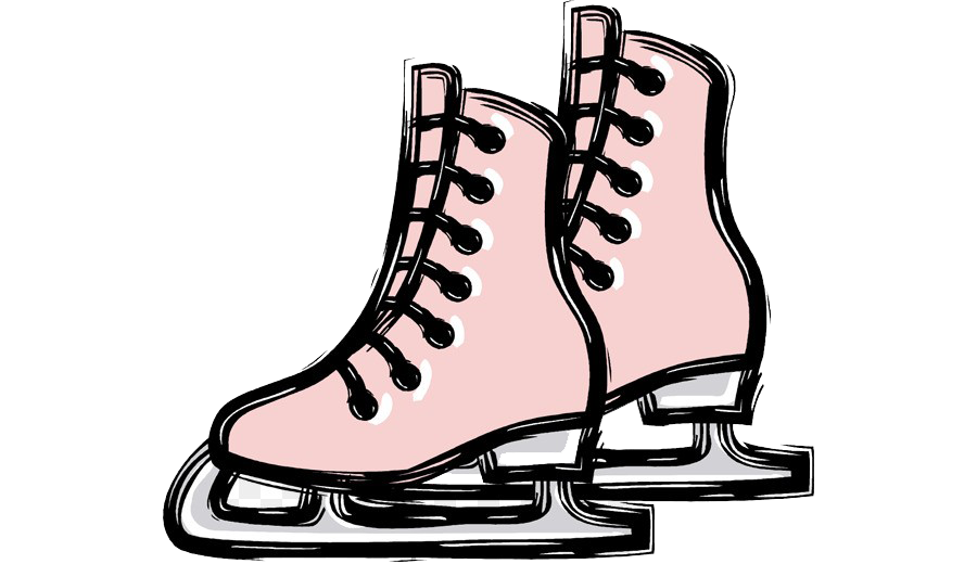 Ice Skates Png Transparent Picture (white, pink, black)