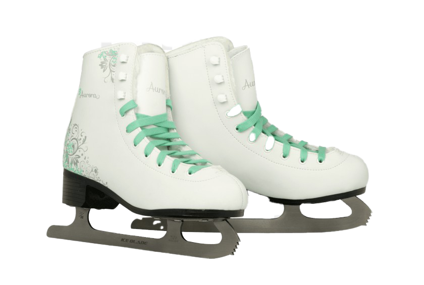 Ice Skates Transparent Background (white, beige)