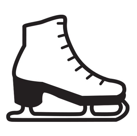 Ice Skating Shoes Png Clipart (white, gray, black, silver)