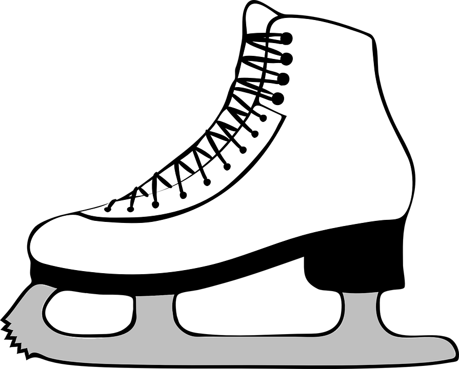 Ice Skating Shoes Png Transparent (white, silver, black)