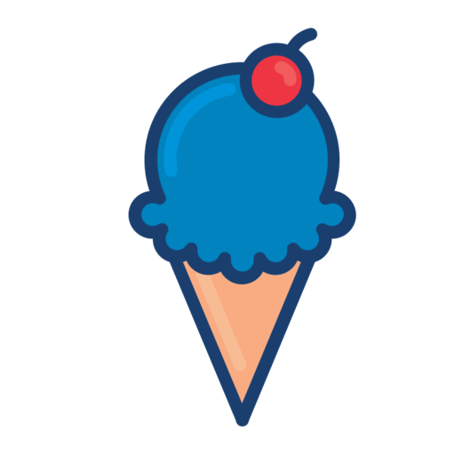 Ice Cream 01 Free Png Icon Download (salmon, navy, black, teal)