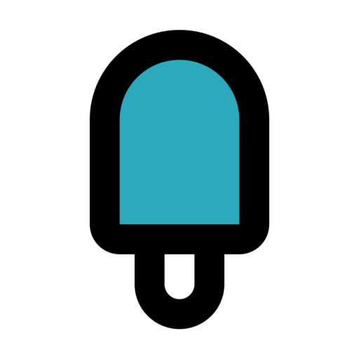 Ice Cream 2 Free Png Icon (black, teal)