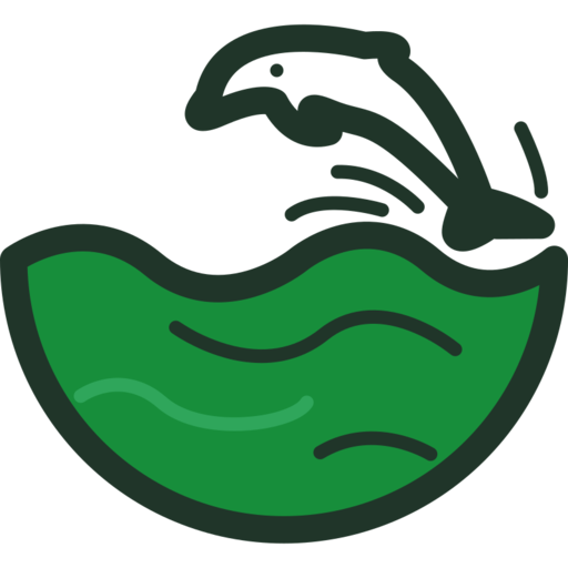 Ocean Free Png Icon (black, green)