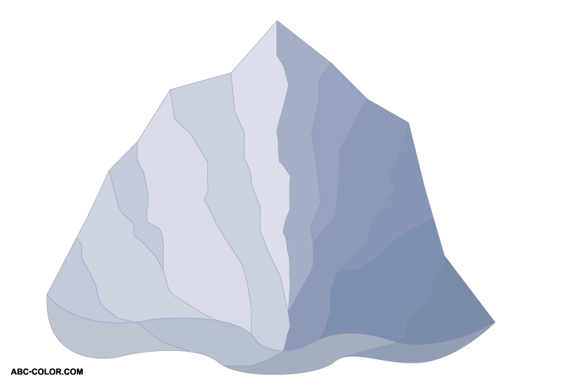 Iceberg Png File (gray, lavender, black, silver)