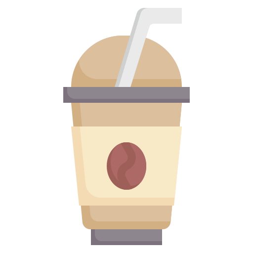 Iced Coffee Png File (gray, black, lavender, silver, beige)