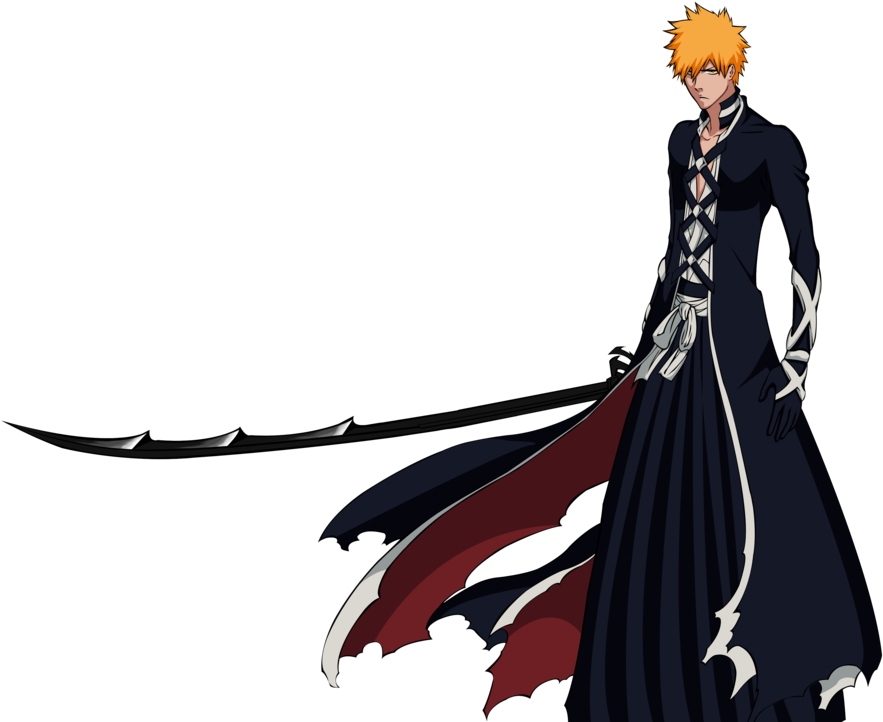 Ichigo Kurosaki Png Image (maroon, black)