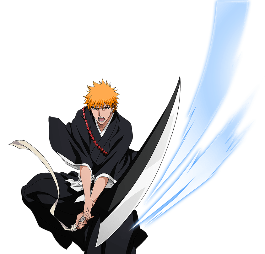 Ichigo Kurosaki Transparent Background (white, black)