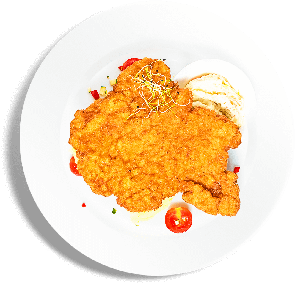 Schnitzel German Png Photo (black, white)