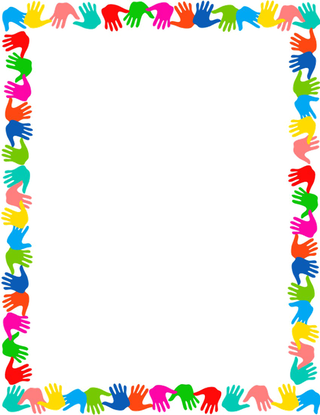 School Border Transparent Background (gold, black, salmon, teal, greenish blue)