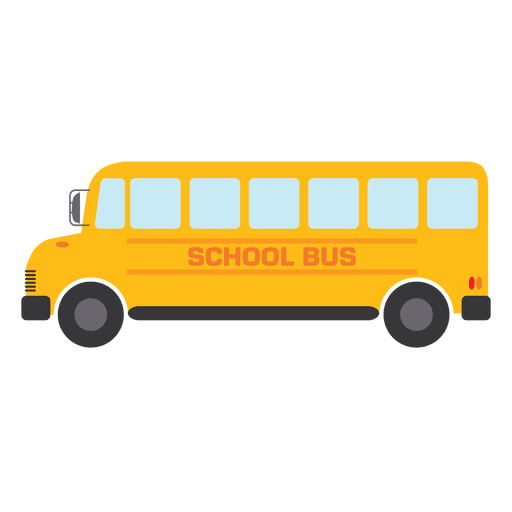 School Bus Png File (gold, lavender, orange, teal, gray)