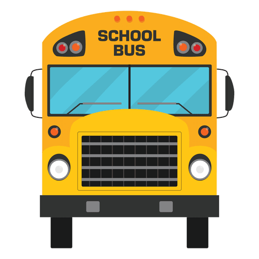 School Bus Png Image (gold, black, orange, greenish blue, gray)