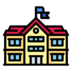 School Building House Architecture Icon Free Nobackground Png Icon Download (beige, gray, salmon, black)