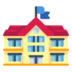 School Building House Architecture Icon Free Png Icon Download Path (beige, red, black, teal, purple)