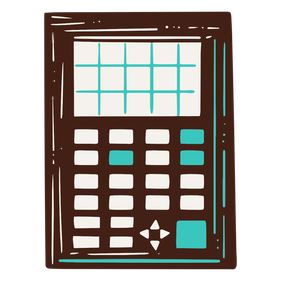 Scientific Calculator Transparent Images Png (black, maroon, beige, greenish blue)