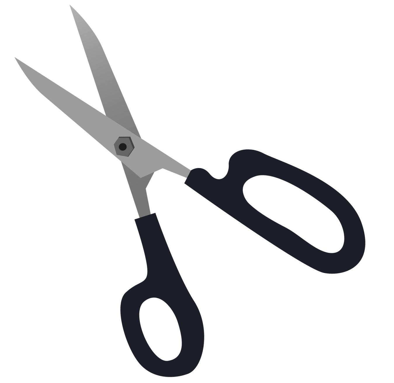 Scissor Png File (black, white, gray)