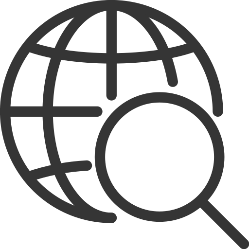 Iconfinder Bl Search Seo Magnifier Earth Globe Internet Free Transparent Png Icon Download (black, indigo)