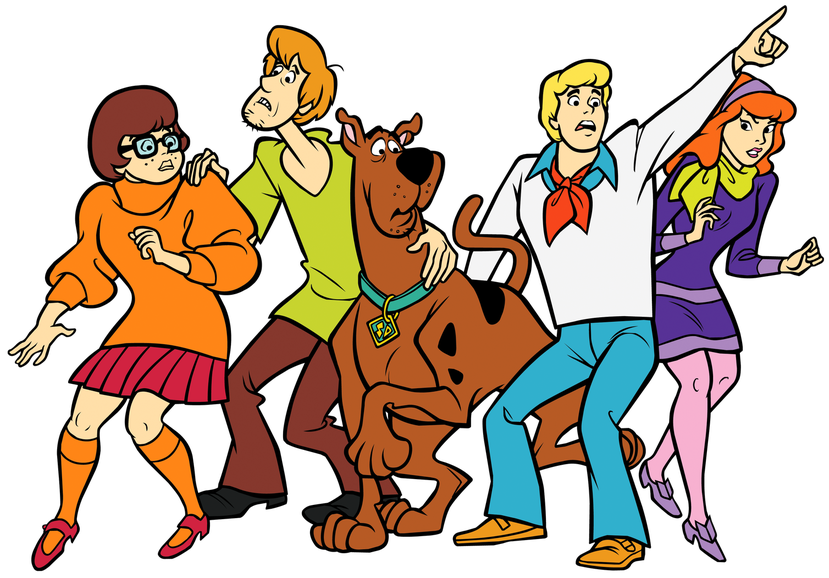 Scooby Doo Where Are You Png File (white, black, orange, teal, chocolate)