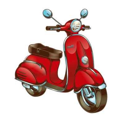 Scooter Png File (black, red, maroon)