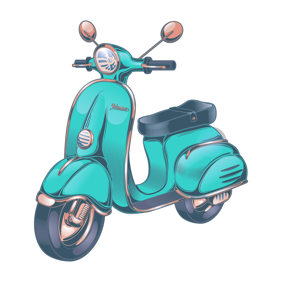 Scooter Png Transparent (black, greenish blue, teal)