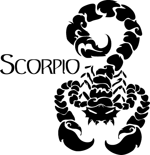 Scorpio Zodiac Symbol Png Hd (black, white)