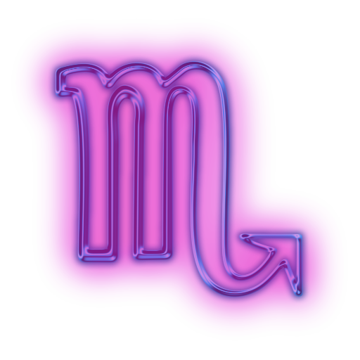 Scorpio Zodiac Symbol Png Transparent Image (purplish red, purple, white)