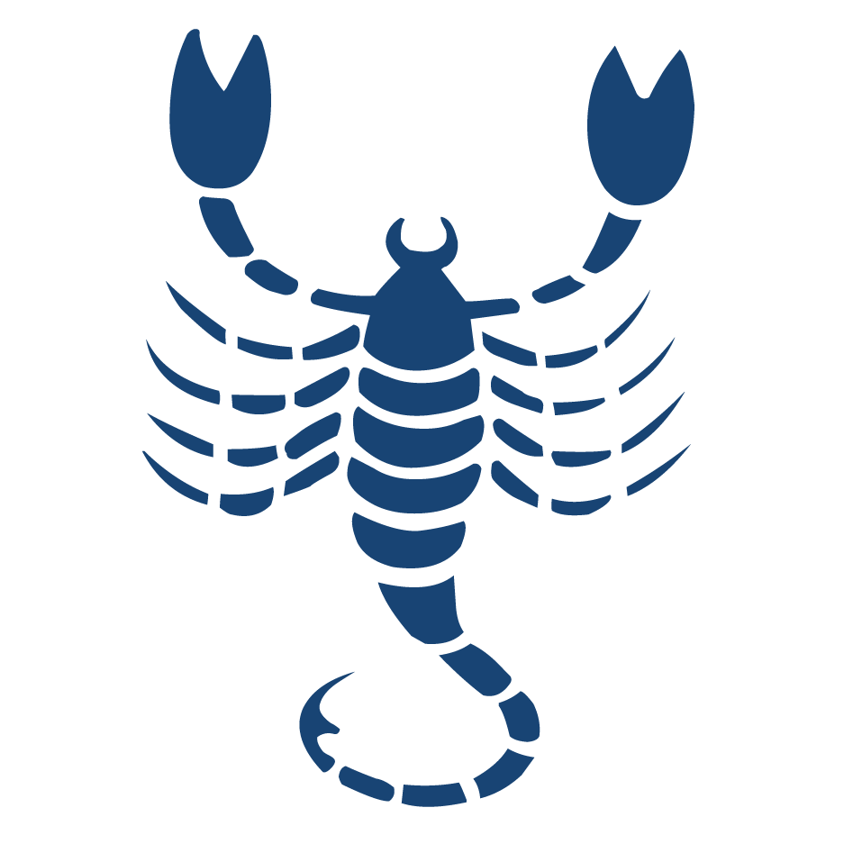 Scorpio Zodiac Symbol Png Transparent Picture (black, indigo, white, teal)