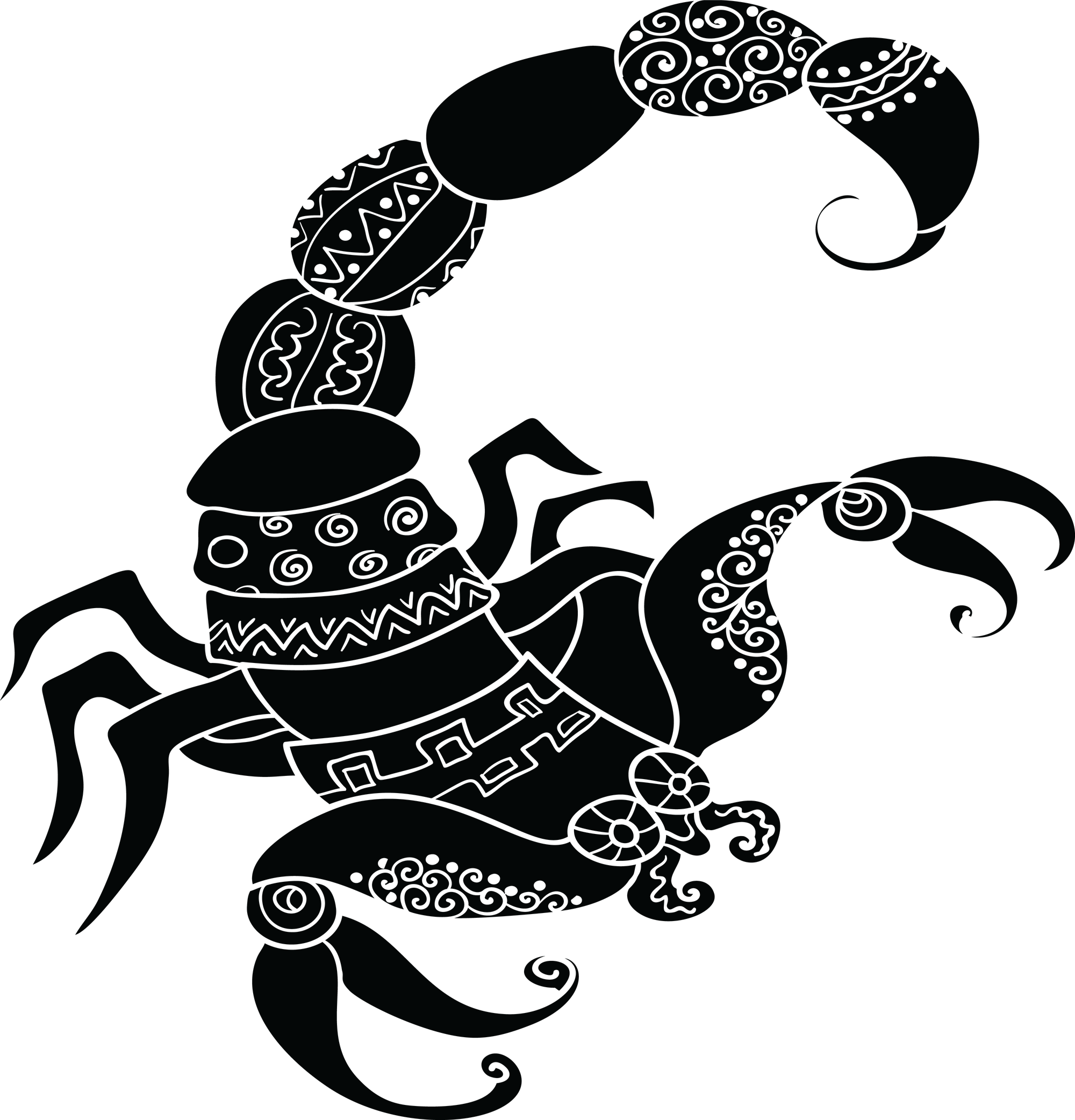 Scorpio Zodiac Symbol Transparent Background (black)