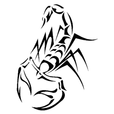 Scorpion Tattoo Png File (black)