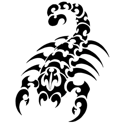 Scorpion Tattoo Png (black)