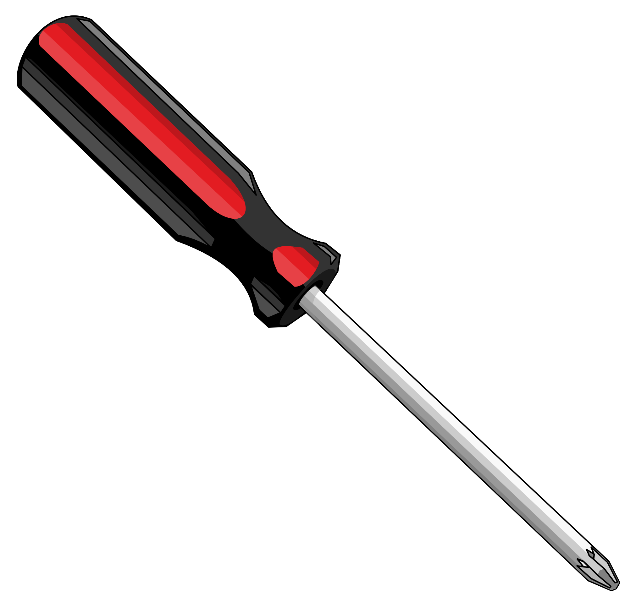 Screwdriver Transparent Images Png (white, gray, red, black, silver)