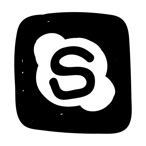 Scribble Social Skype Logo Icon Free Nobackground Png Icon Download (black, white)