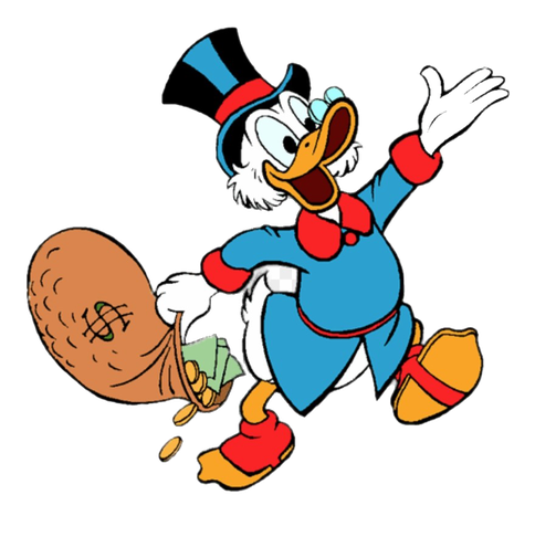 Scrooge Mcduck Png File (red, white, black, salmon, teal)