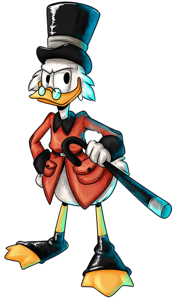 Scrooge Mcduck Png Free Download (black, white)