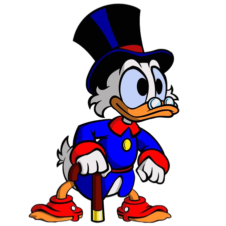 Scrooge Mcduck Png Pic (red, blue, lavender, black, silver)