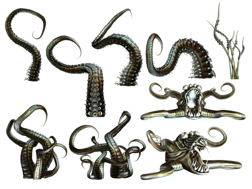 Octopus Tentacles Png Transparent (black)