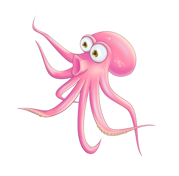 Octopuse Png Isolated Hd (pink, black, salmon)