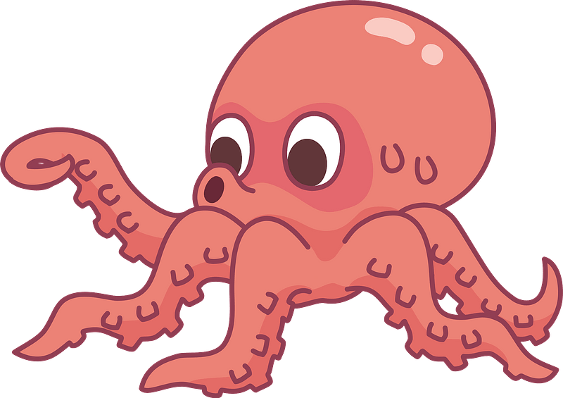 Octopuse Png Photo (gray, salmon)