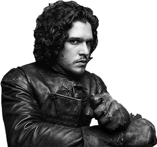 Actor Kit Harington Transparent Background (black)