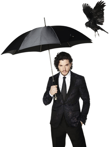 Actor Kit Harington Transparent Png (black)