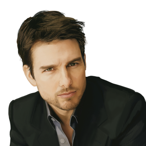 Actor Tom Cruise Png Hd (black)