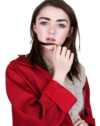 Actress Maisie Williams Png Pic (red, maroon, black)