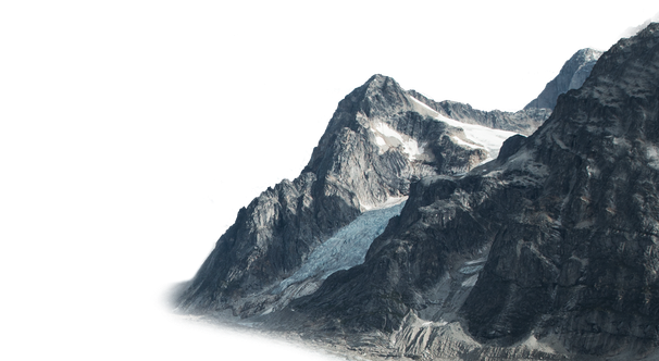 Icy Mountains Transparent Background (black)